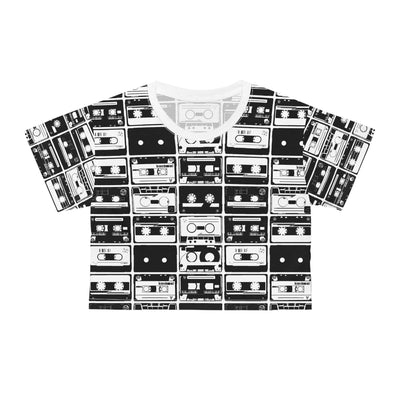 WAREHOUSE BAE Women's LET'S CHILL Cassette Tape Crop Top